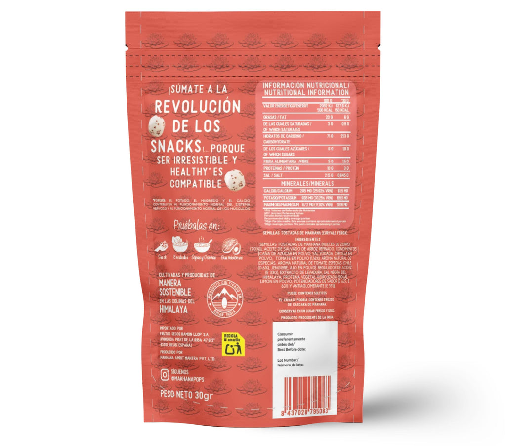 Makhana Pops by Mon-Mon - Tomate y Chile 30g 🍅🌶️