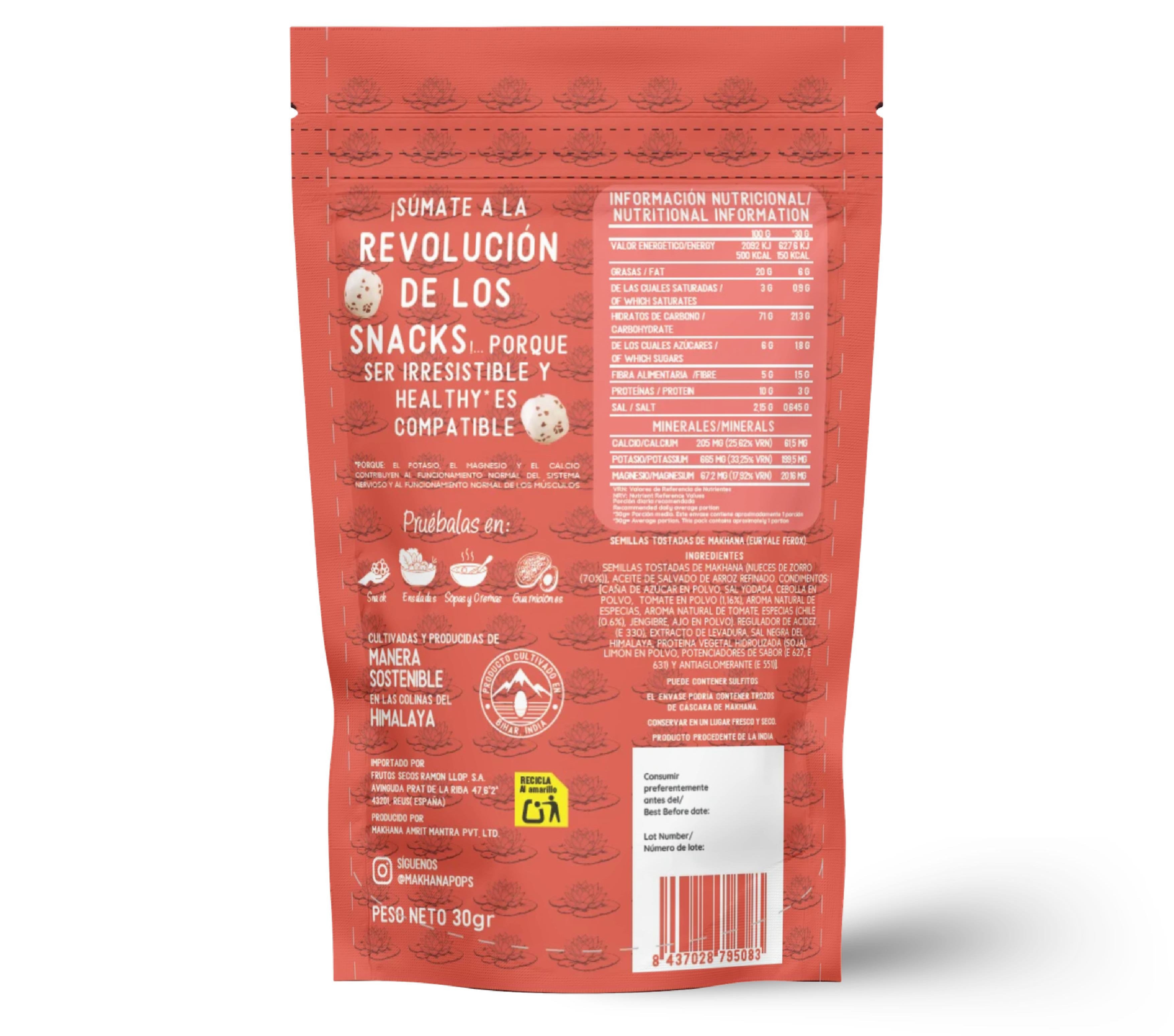 Makhana Pops by Mon-Mon - Tomate y Chile 30g 🍅🌶️