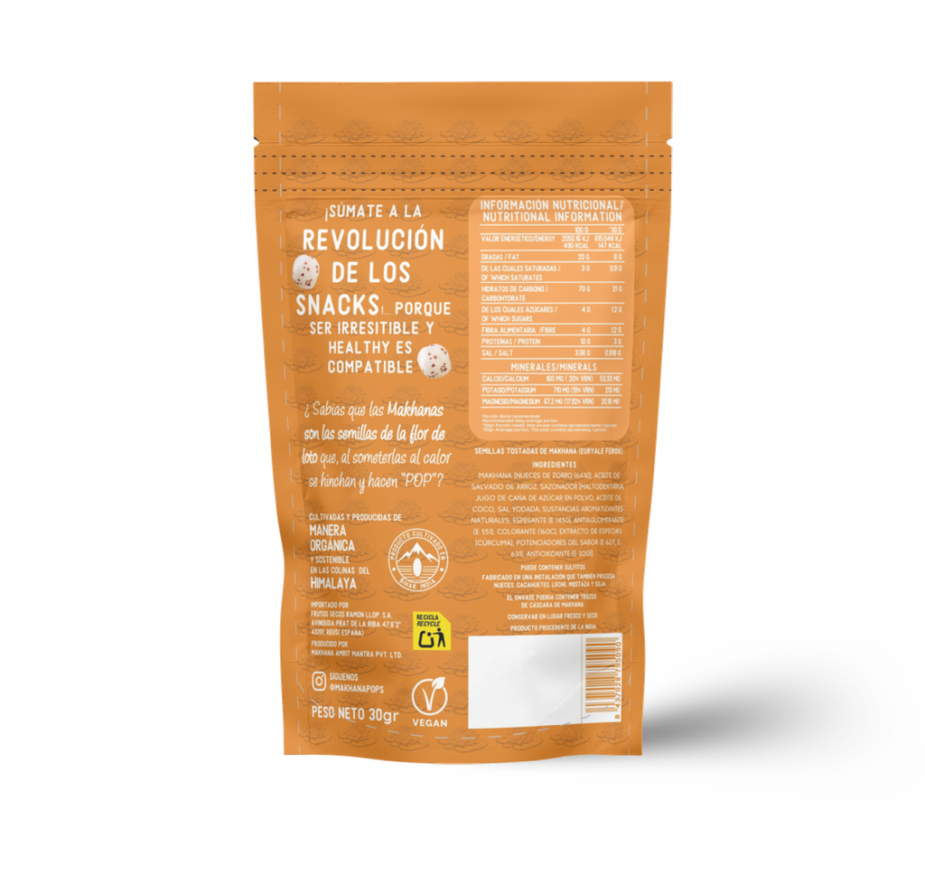 Makhana Pops by Mon-Mon - Sabor Queso Cheddar 30g 🧀
