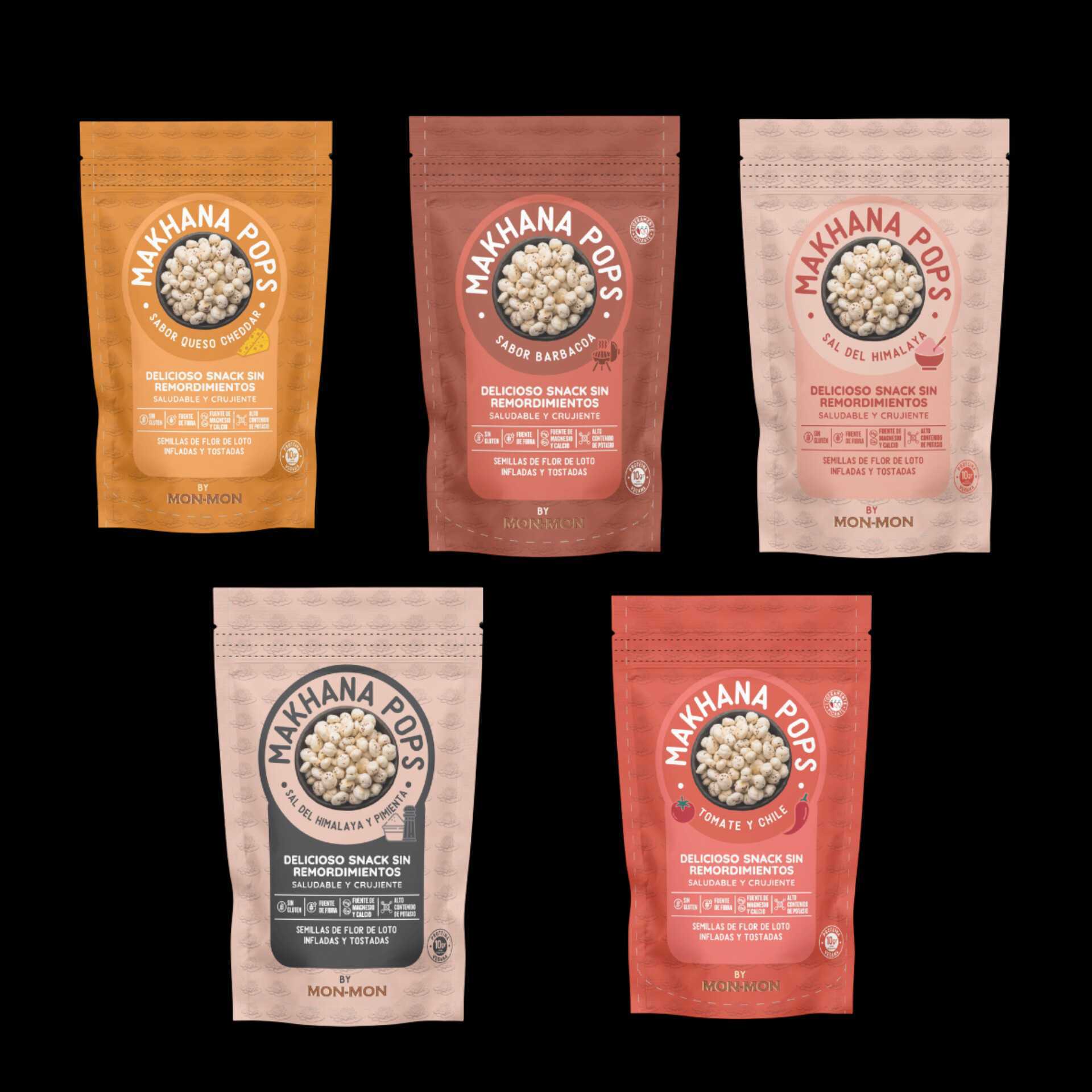 Makhana Pops, los cinco sabores